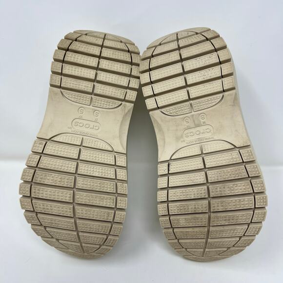 Crocs Unisex Adult Mega Crush Beige Clogs Size Men 3/ Women 5 - Picture 6 of 10
